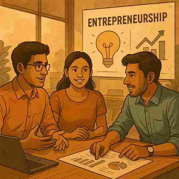"Indian Startup Founders Discussing Business Strategy"