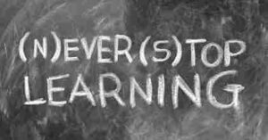 never stop learning 